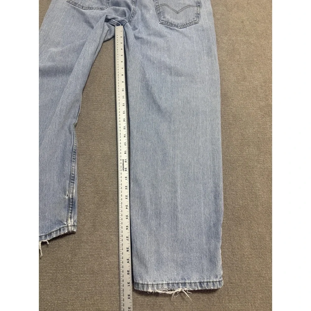 Levis 550 Jeans Mens 38x32 Light Wash Relaxed Fit Tapered Leg‎ Denim Zip Fly